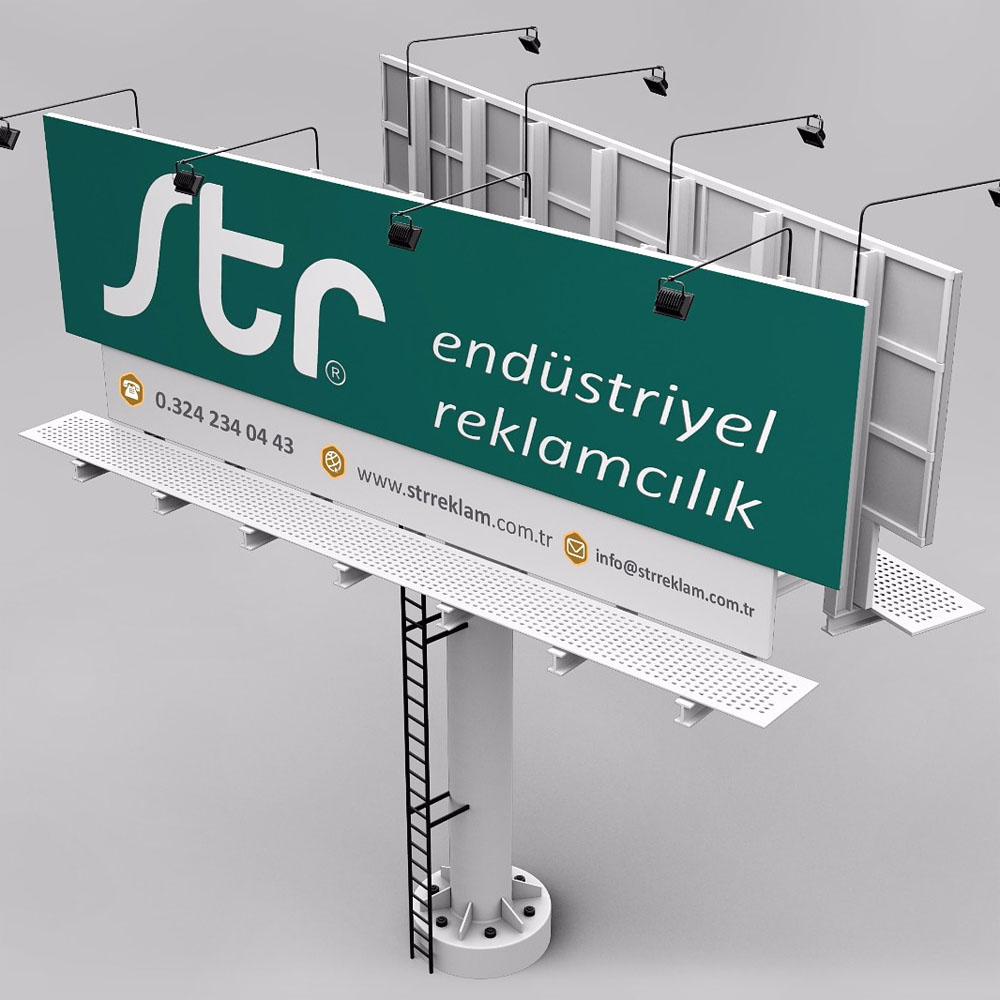 STR Endüstriyel Reklamcılık 3d Pilon Totem Tabela